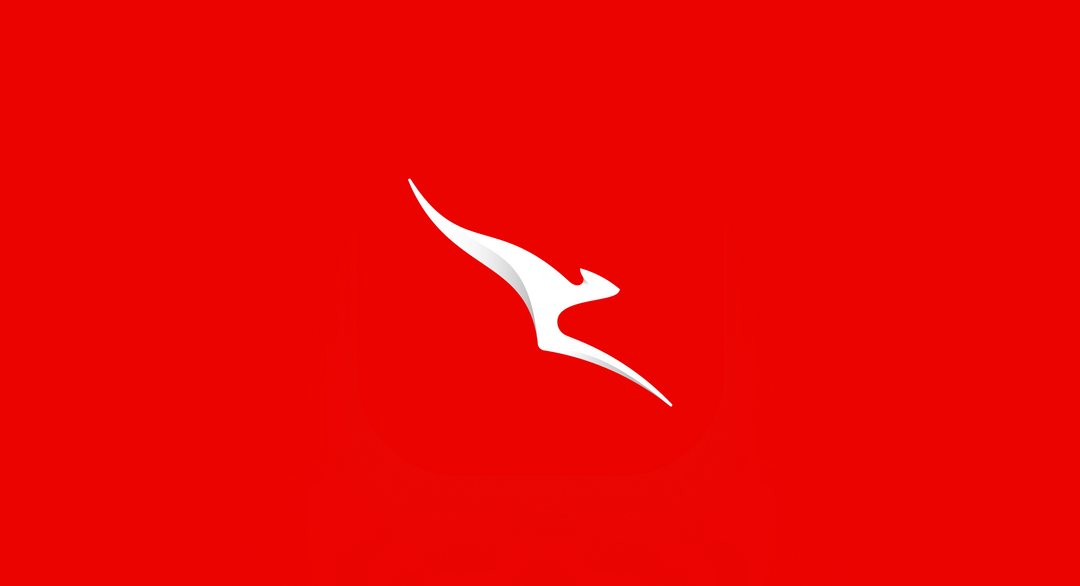 The Qantas's iconic kangaroo logo